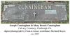 Headstone - Joseph Cunningham & Mary Benoit Cunningham